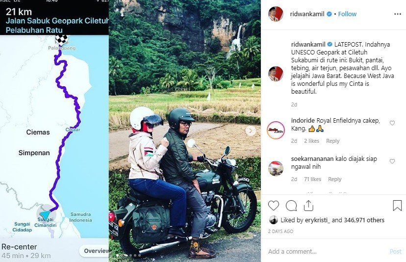 Ridwan Kamil dan Atalia Praratya. (Instagram/ridwankamil)