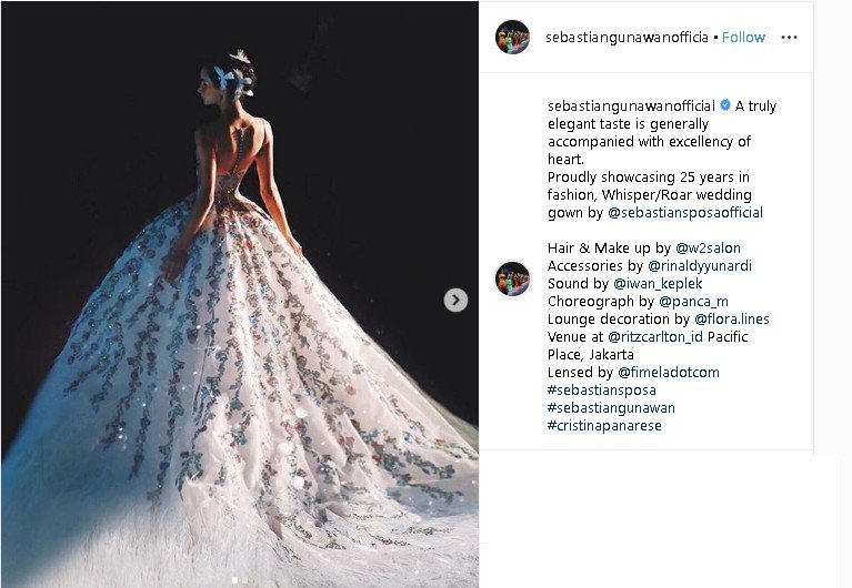 Gaun pengantin. (Instagram/@sebastiangunawanofficial)