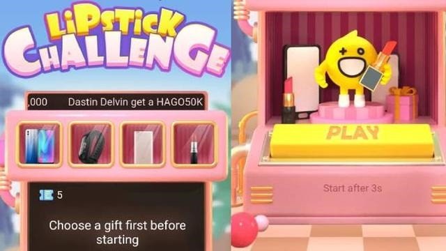 Hago meluncurkan game Lipstick Challenge. [Hago]
