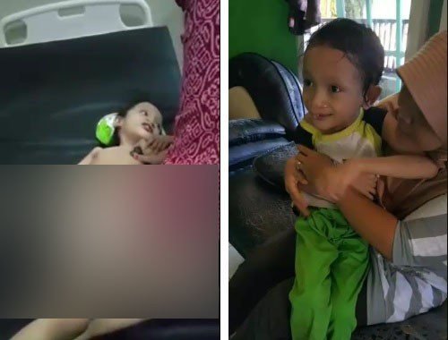 Muhammad Laden Al Surat (7), anak autis di Bengkulu, menadak viral di media-media sosial karena disebut disekap sang ibu dalam ruangan penuh sampah hingga kelaparan. [dokumentasi]