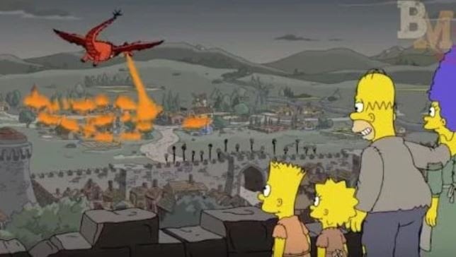 Ramalan The Simpsons soal kehancuran King's Landing. [Fox]