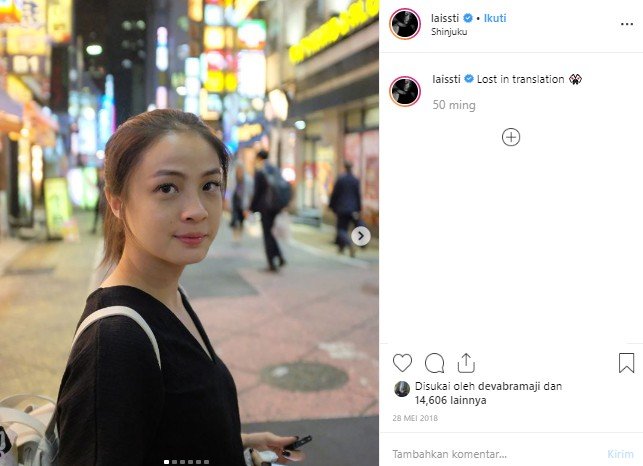 Potret liburan VJ Laissti, Cewek Cantik yang Beruntung Suapi Ariel NOAH. (Instagram/@laissti)