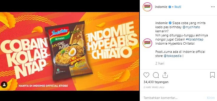 Indomie Goreng Rasa Chitato. (Instagram/@axtonsalim)