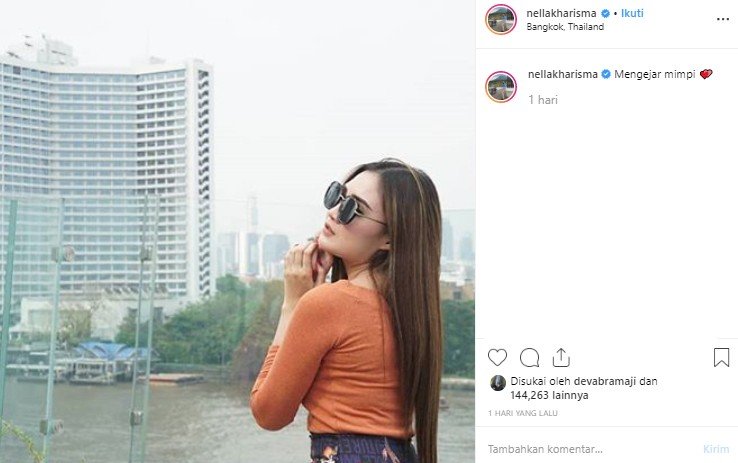 Momen Nella Kharisma liburan ke Thailand. (Instagram/@nellakharisma)