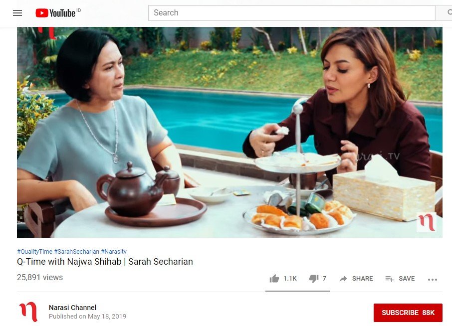 Sambil Makan Klepon, Najwa Shihab Curhat soal Pilpres sampai Keluarga. Tangkapan layar (Youtube Narasi Channel)