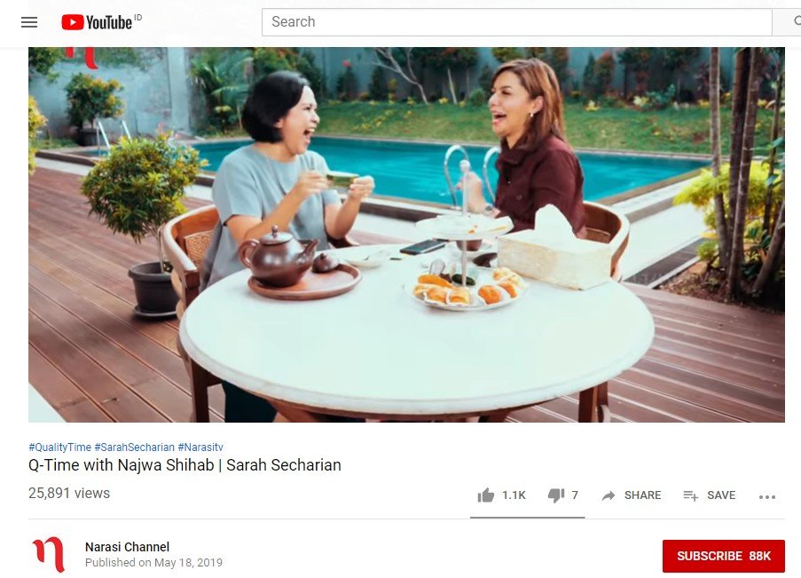 Sambil Makan Klepon, Najwa Shihab Curhat soal Pilpres sampai Keluarga. Tangkapan layar (Youtube Narasi Channel)