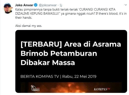 Bidik layar Cuitan Joko Anwar [Twitter]