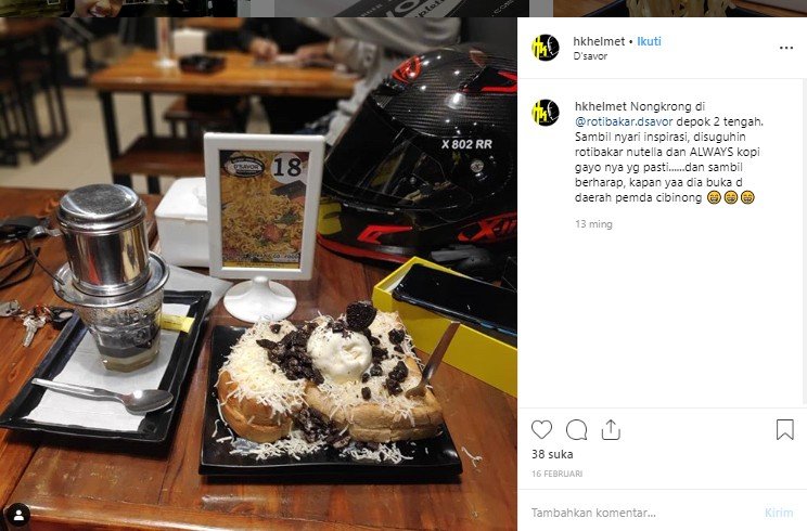 Kafe D'SAVOR. (Instagram/@hkhelmet)