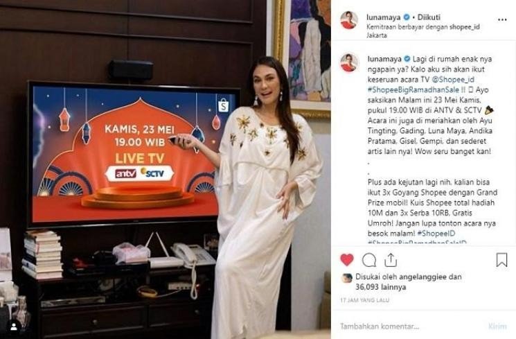 Luna Maya promosi acara di Instagram pribadinya. [instagram/lunamaya]