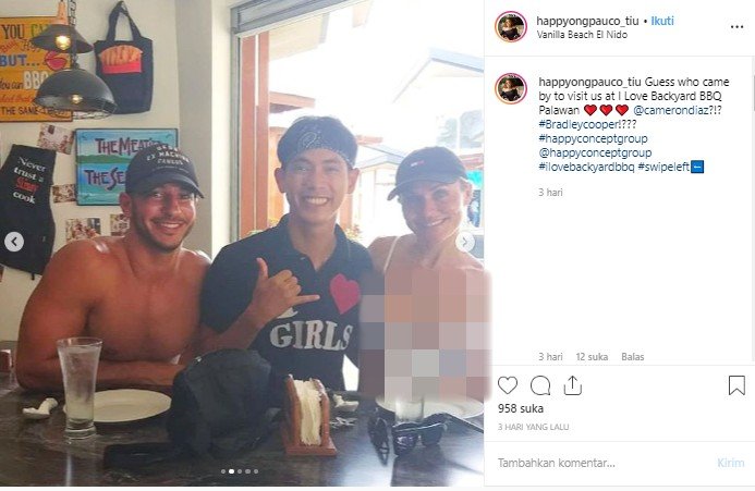 Viral, turis ini disangka Cameron Diaz oleh warga Filipina. (Instagram/@Happy Ongpuco-Tiu)