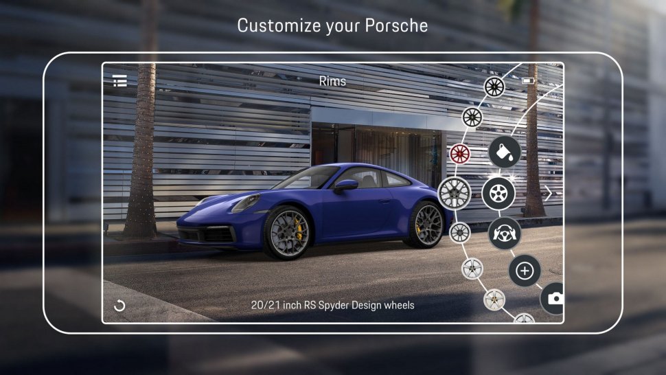 Aplikasi Porsche. (Carscoops)