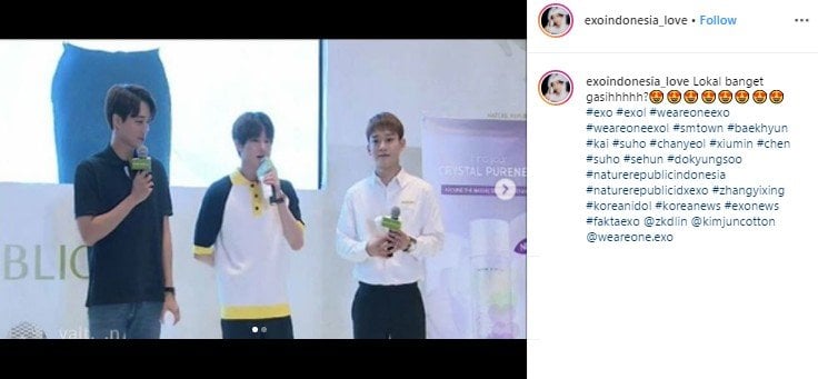 3 member EXO datang ke Indonesia. (Instagram/@exoindonesia_love)