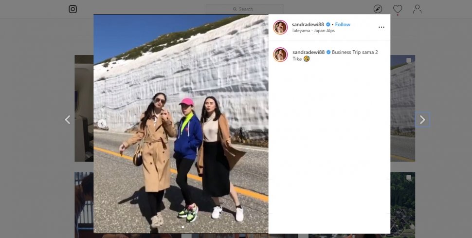 Mirip Telur, Tas Sandra Dewi saat Liburan di Jepang Ini Harganya Fantastis. Tangkapan layar (instagram.com/sandradewi88)