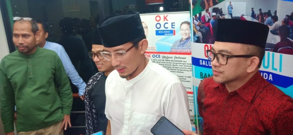 Cawapres Sandiaga Uno. [Suara.com/Ummi Hadyah Saleh]