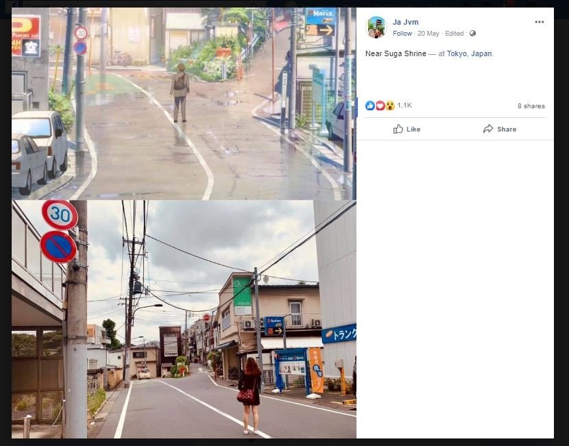 Traveling ke Jepang, Perempuan Ini Berburu Latar Film Anime Favoritnya (facebook.com/Ja Jvm)