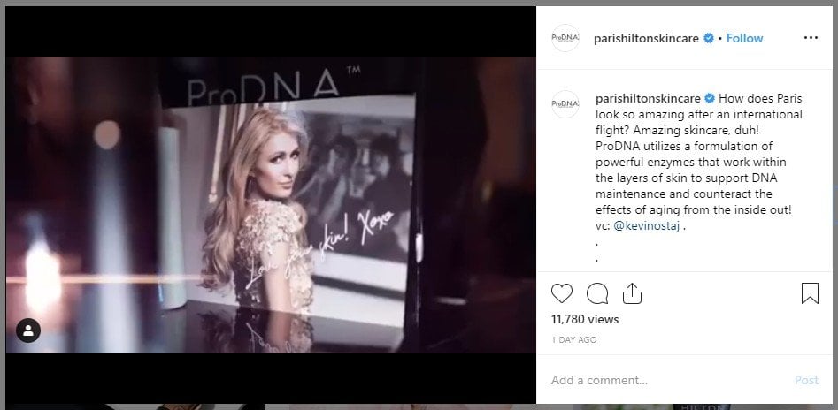 Paris Hilton. (Instagram/@ParisHiltonSkincare)