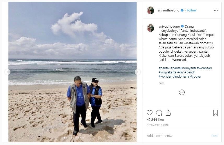 Kumpulan foto liburan Ani Yudhoyono (instagram.com/aniyudhoyono)