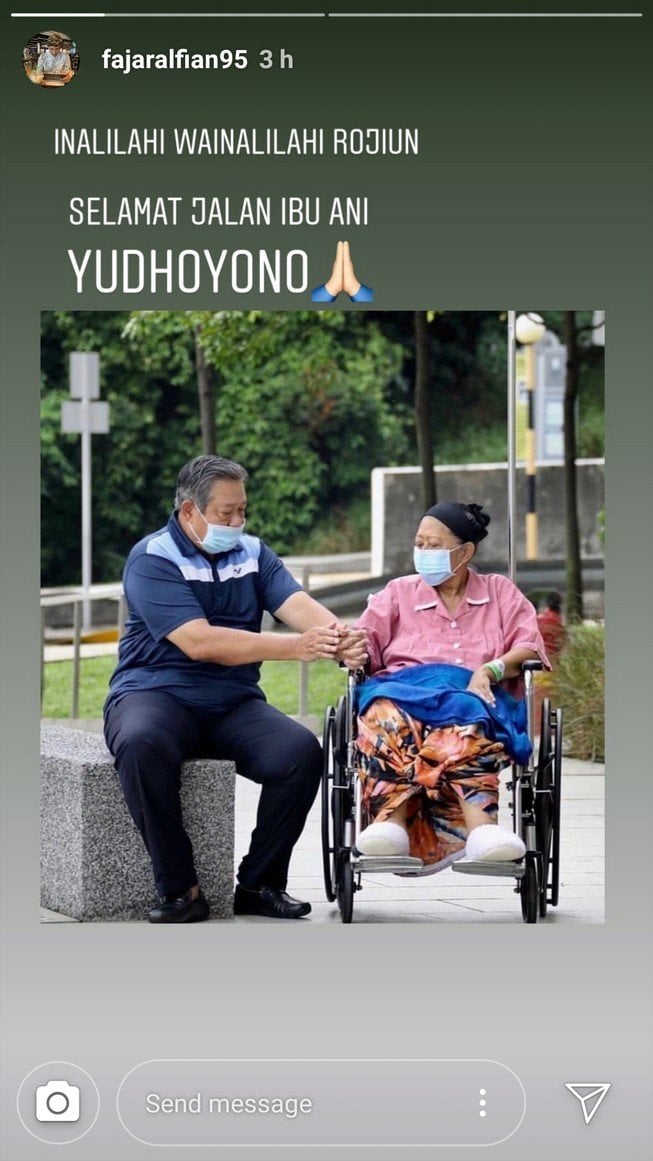 Pebulutangkis spesialis ganda putra Indonesia, Fajar Alfian, menyampaikan duka cita atas wafatnya Ani Yudhoyono, istri Presiden ke-6 Susilo Bambang Yudhoyono (SBY). [Instagram@fajaralfian95]