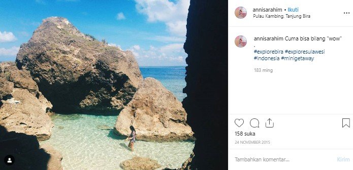 Pulau Kambing di Tanjung Bira. (Instagram/@annisarahim)