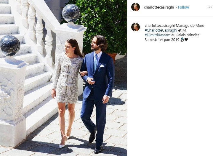 Charlotte Casiraghi resmi menikah. (Instagram/@charlottecasiraghi)