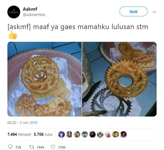 Kue kembang goyang. (Twitter/askmenfess)