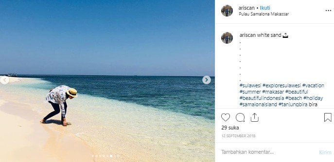 Pulau Samalona di Makassar. (Instagram/ariscan)
