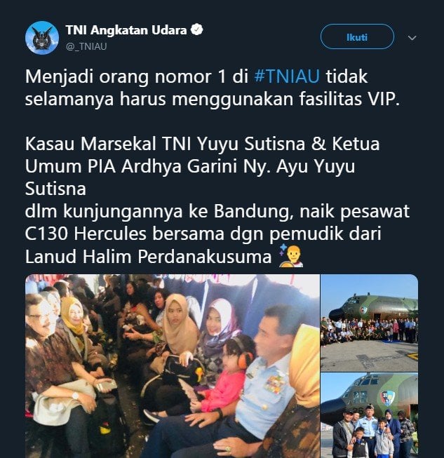 Bisa Pakai VIP, Orang Nomor 1 TNI AU Malah Pilih Berdesakan dengan Pemudik. (twitter.com/_TNIAU)