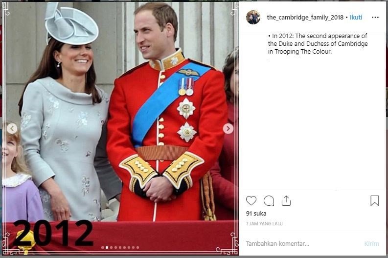 Trooping the Colour. (Instagam/@the_cambridge_family_2018)