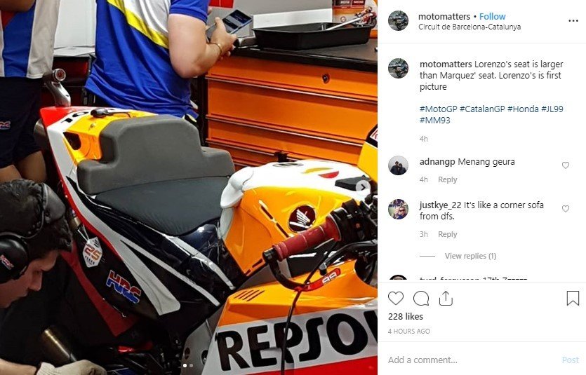 Honda RC213V Tunggangan Jorge Lorenzo. (Instagram/motomatters)