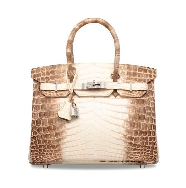 Tas Hermes Birkin Himalayan Niloticus Crocodile. (Christie's)