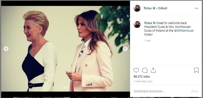 Melania Trump. (Instagram/@flotus)