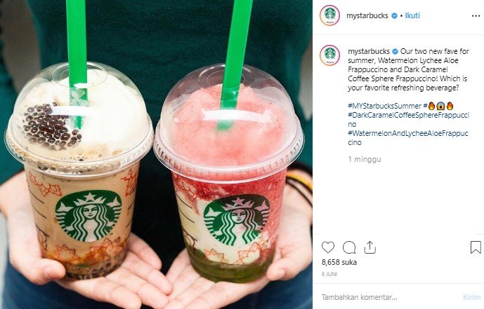 Menu baru di Starbucks Malaysia. (Instagram/@mystarbucks)