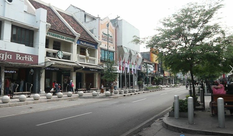 Suasana uji coba semi pedestrian di Malioboro. (Suara/Arendya)