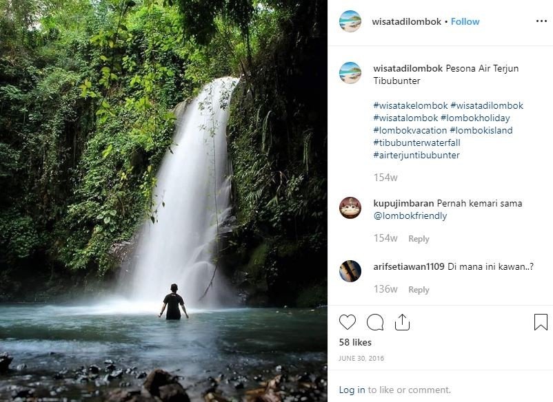 (Instagram Wisata di Lombok)