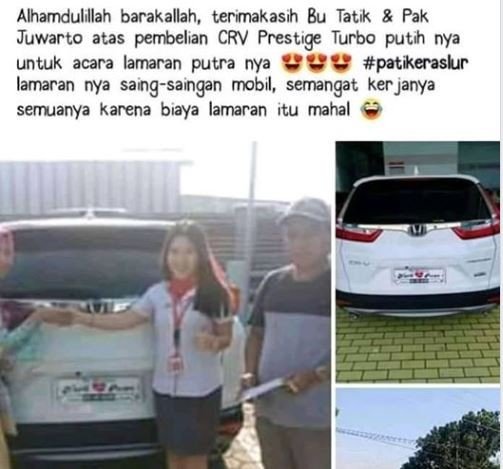 Mahar mobil mewah di Pati, Jawa Tengah. (Istimewa)