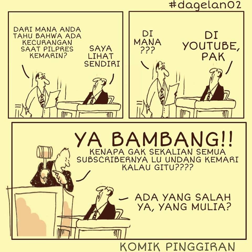 Viral Kumpulan Komik Strip Seputar Sidang MK Yang Bikin Ngakak