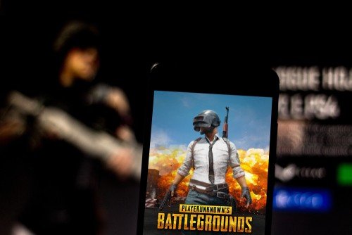 Ilustrasi game online PUBG pada sebuah ponsel pintar. [Shutterstock]