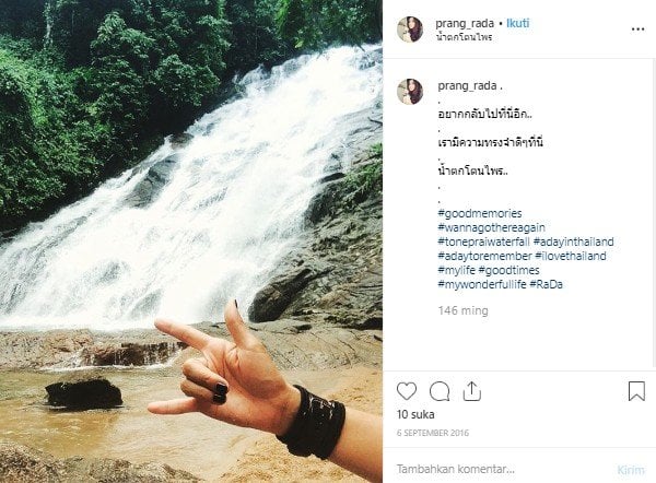 Air Terjun Tone Prai di Thailand. (Instagram/@prang_rada)