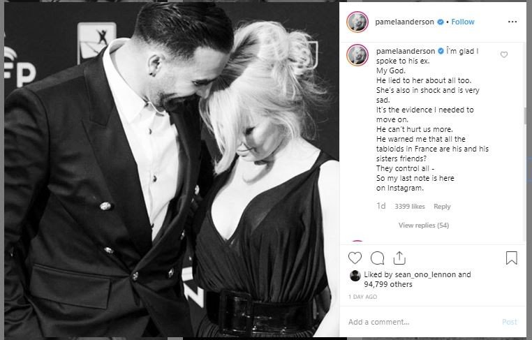 Pamela Anderson. (Instagram/@pamelaanderson)