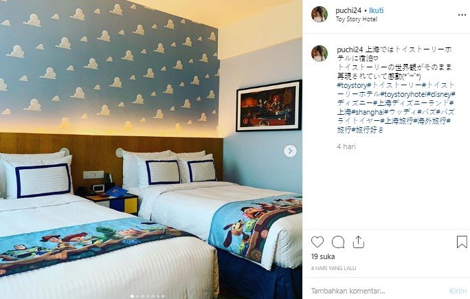 Kamar Toy Story Hotel di Shanghai. (Instagram/@puchi24)