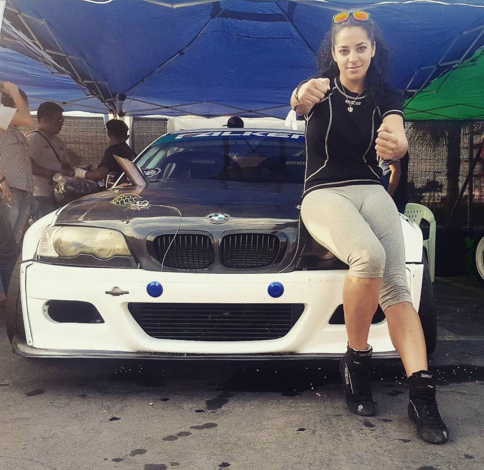 Noor Daoud, drifter wanita pertama asal Palestina. (Instagram/@noordaoudofficial)