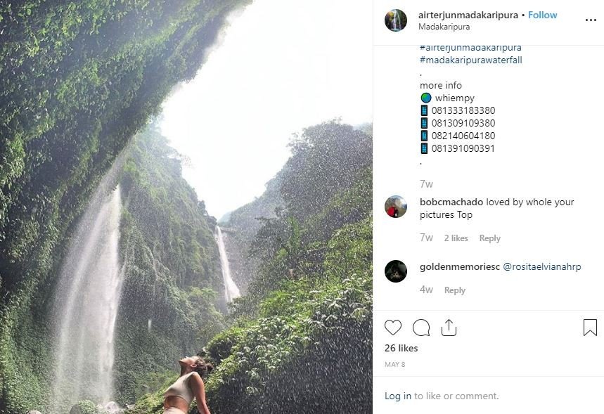 (Instagram Air Terjun Madakaripura)