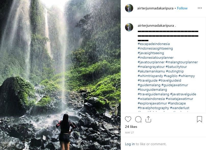 (Instagram Air Terjun Madakaripura)