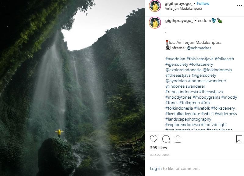 (Instagram Air Terjun Madakaripura)