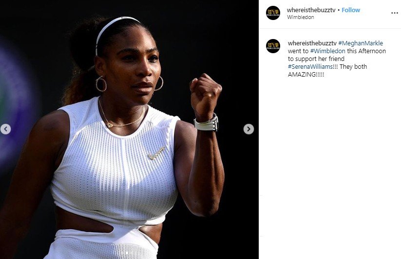 Serena Williams di Wimbledon 2019. (Instagram/@whereisthebuzztv)