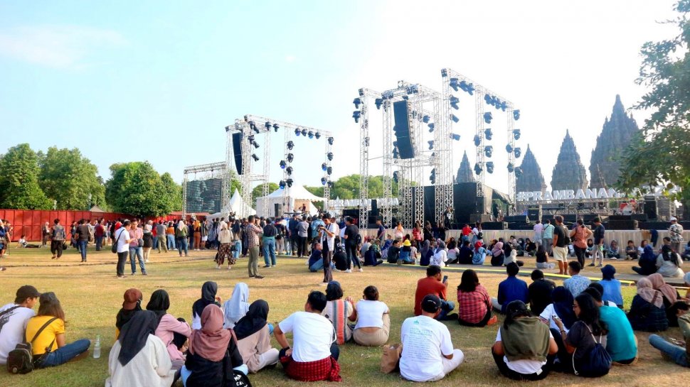 Potret meriahnya acara Prambanan Jazz 2019. (Suara/Arendya)