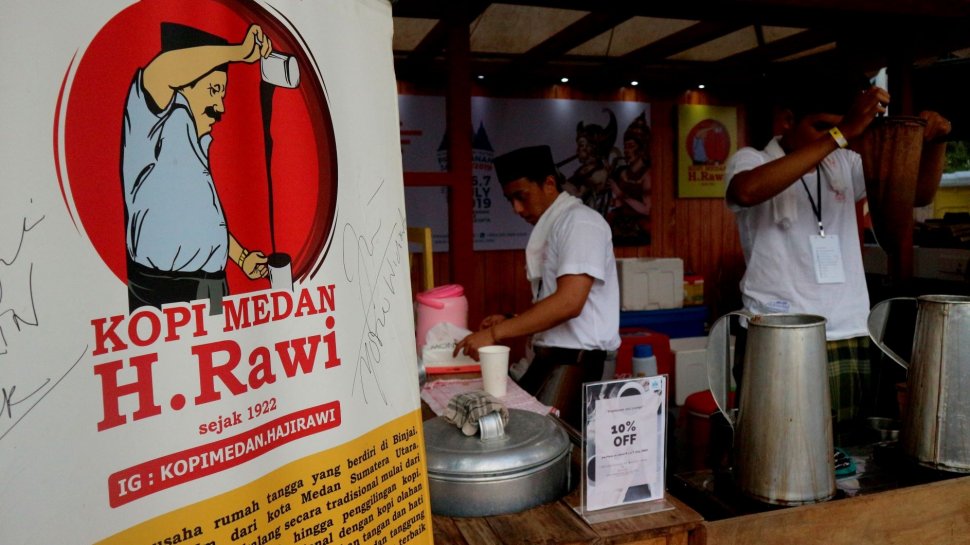 Kopi Medan H. Rawi di Prambanan Jazz 2019. (Arendya/Suara)