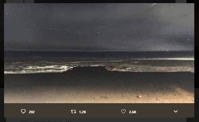 viral foto pantai hasil ilusi optik (twitter.com/nxyxm)