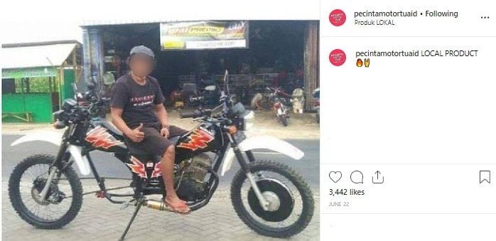 Motor bermuka dua. (Instagram/@pecintamotortuaid)