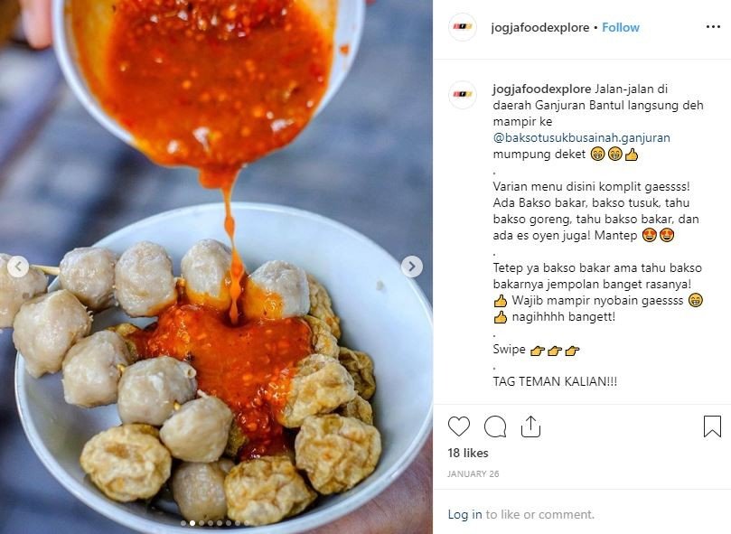 Lezatnya Seporsi Bakso Tusuk Sainah Yogyakarta Nggak Ada Lawan